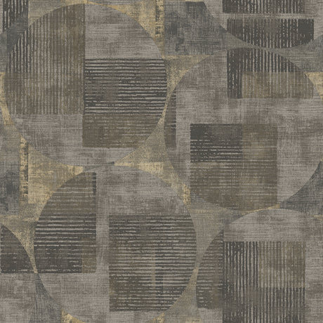 Geo Canvas Brown geometric textured wallpaper sample