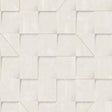 Prism Grid White textured geometric wallpaper roll and pattern