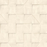 Prism Grid Beige geometric textured wallpaper roll with dimensions 20.86 in x 33 ft