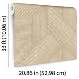 Sculpted Chevron Wood Panels Beige by Veer Decor Textured Geometric Wallpaper – Veer Decor 8252-AH1