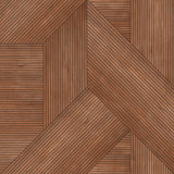 Sculpted Chevron Wood Panels Red geometric wood-look wallpaper roll and pattern