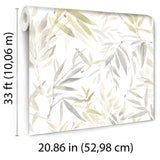 Painted Canopy Beige by Veer Decor Textured Non-Woven Unpasted Wallpaper – 8252-AI1