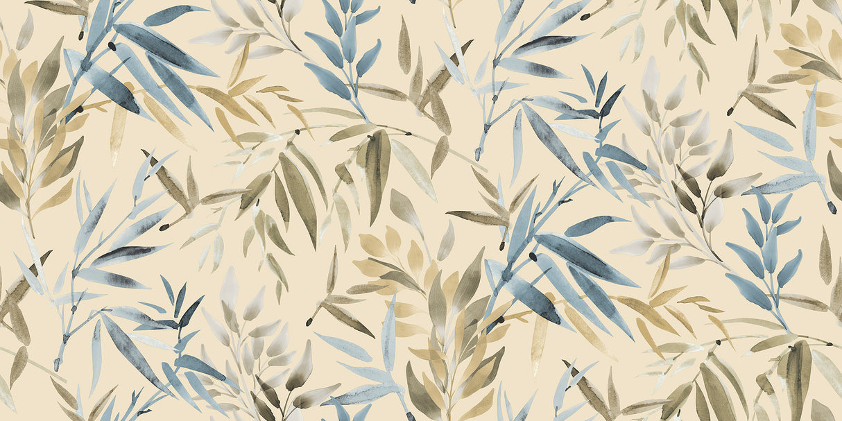 Painted Canopy Blue by Veer Decor Nature Wallpaper – Veer Decor 8252-AI3