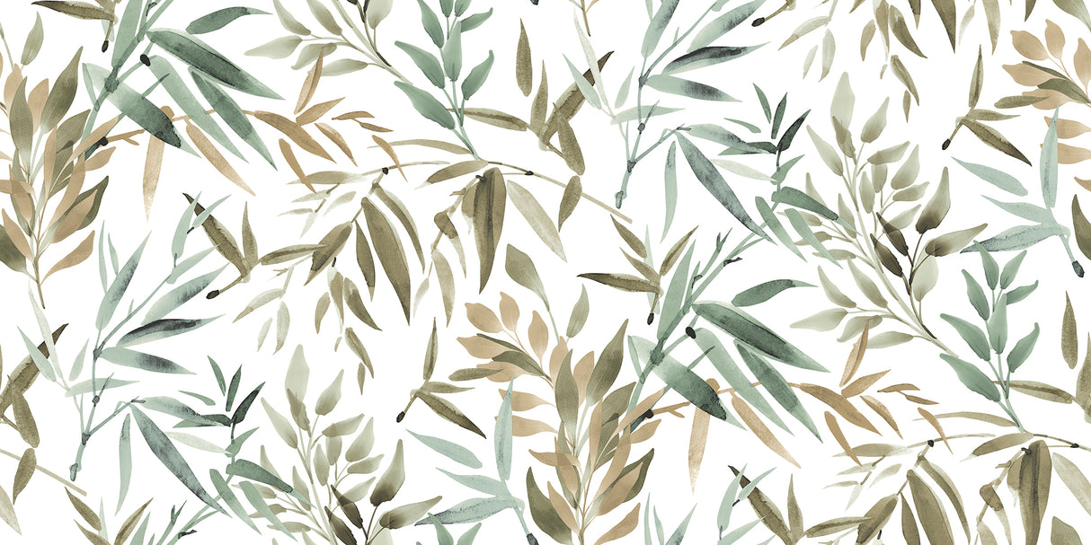 Painted Canopy Green by Veer Decor Nature Wallpaper – Veer Decor 8252-AI4