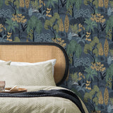 Lilou Navy by Fine Decor Tropical Island Wallpaper – Brewster Home Fashions FD43794