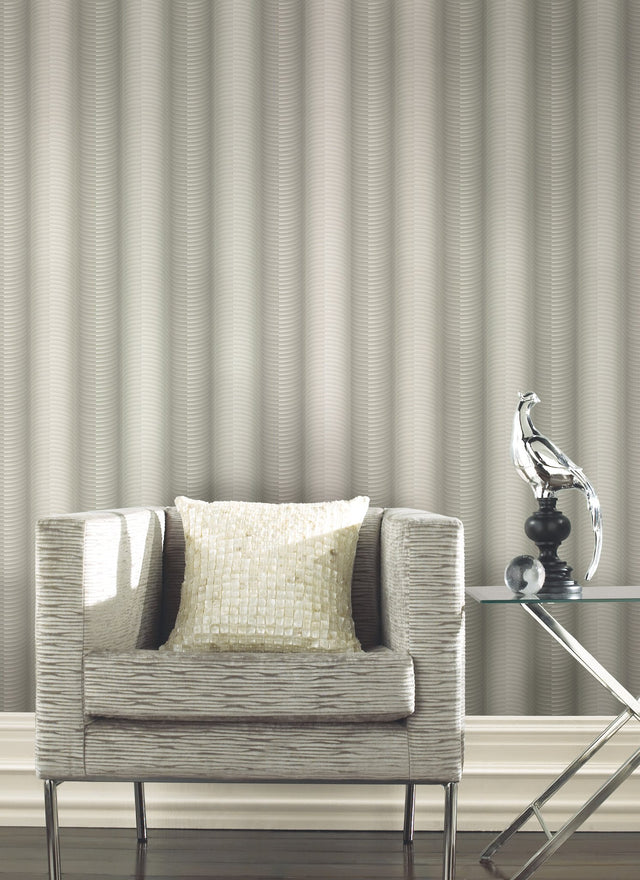 Ebb & Flow Grey Metallic Wallpaper