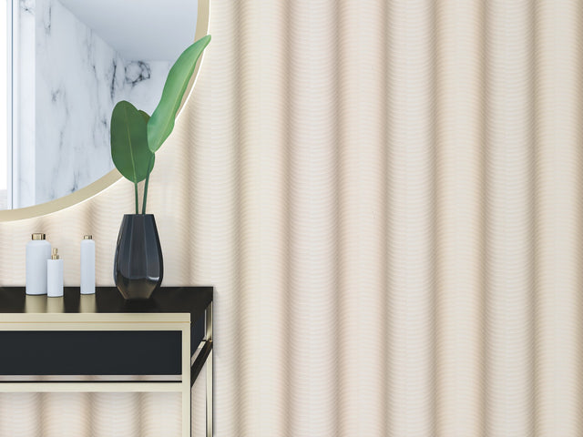 Ebb & Flow Beige Metallic Wallpaper
