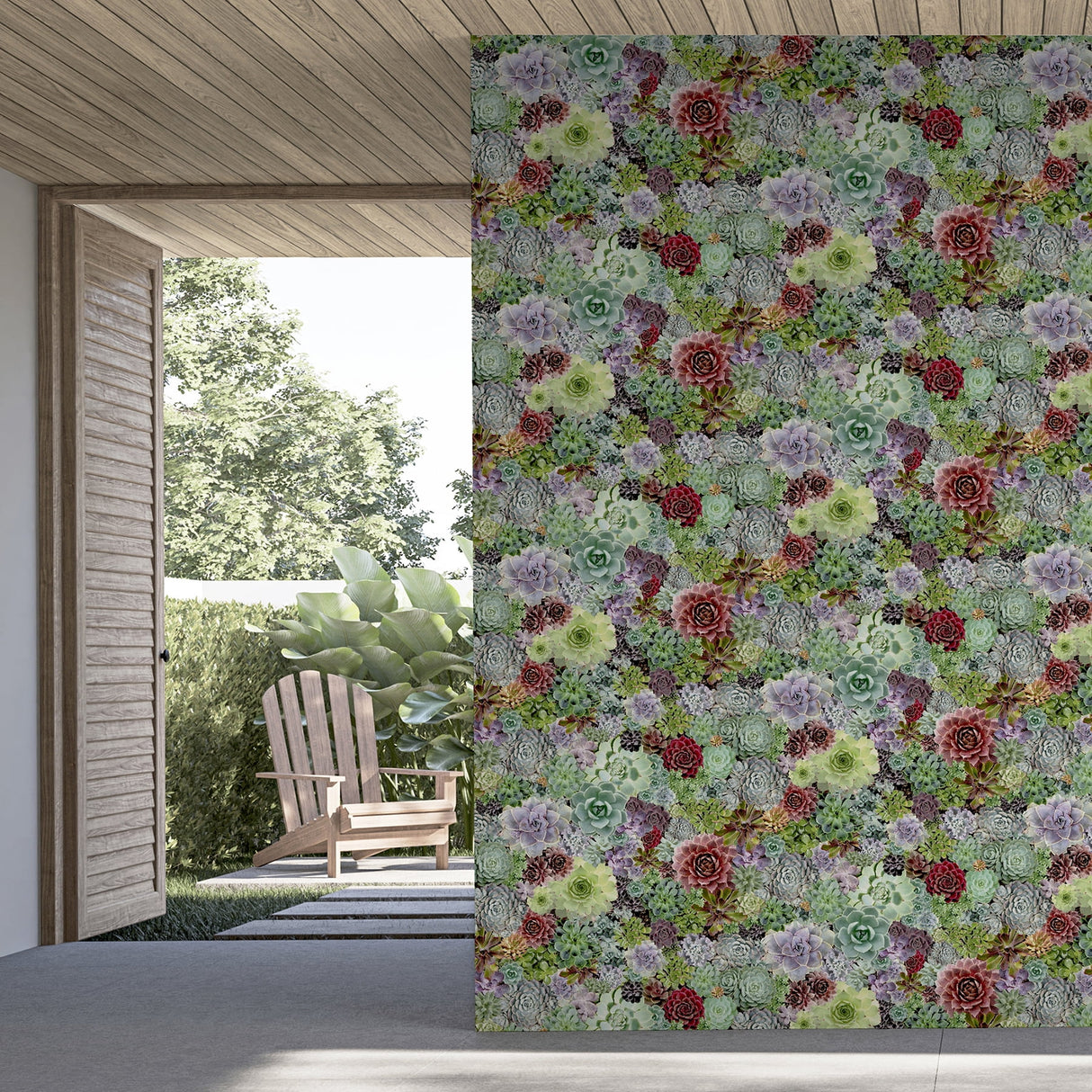 Rhea Multicolor by Arthouse Succulents Wallpaper – Brewster Home Fashions AH259402