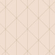Diamonds geometric wallpaper in petal and gold by Boråstapeter for Schumacher, shown in a modern interior setting.