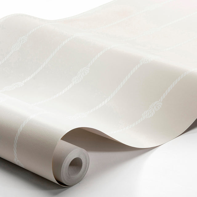 Knot Stripe Sand by Boråstapeter Nautical Rope Stripe Wallpaper – Schumacher 8859