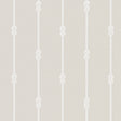Knot Stripe wallpaper in sand by Boråstapeter for Schumacher, featuring nautical rope stripes with figure-eight knots.