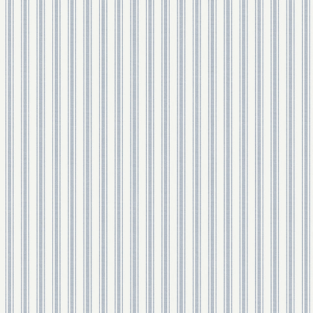 ASP STRIPE wallpaper in sky blue by Boråstapeter for Schumacher, vertical pinstripe pattern