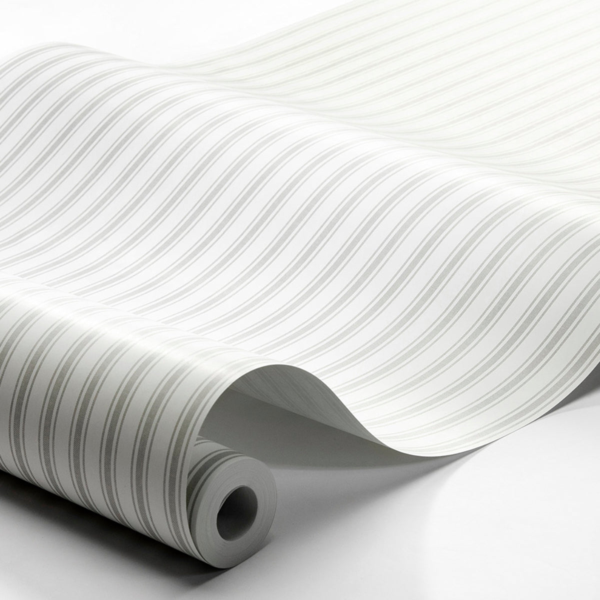 Asp Stripe Stone by Boråstapeter Pinstripe Wallpaper – Schumacher 8872