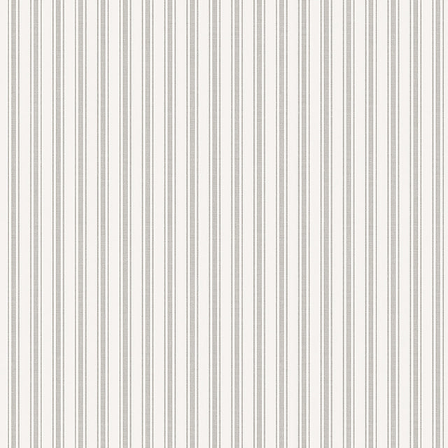 Asp Stripe wallpaper in Stone by Boråstapeter for Schumacher, featuring a sophisticated pinstripe pattern in neutral tones.
