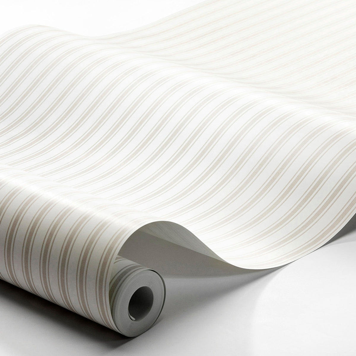 Asp Stripe Sand by Boråstapeter Sophisticated Pinstripe Non-Woven Wallpaper – Schumacher 8873