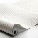 Asp Stripe Sand by Boråstapeter Sophisticated Pinstripe Non-Woven Wallpaper – Schumacher 8873