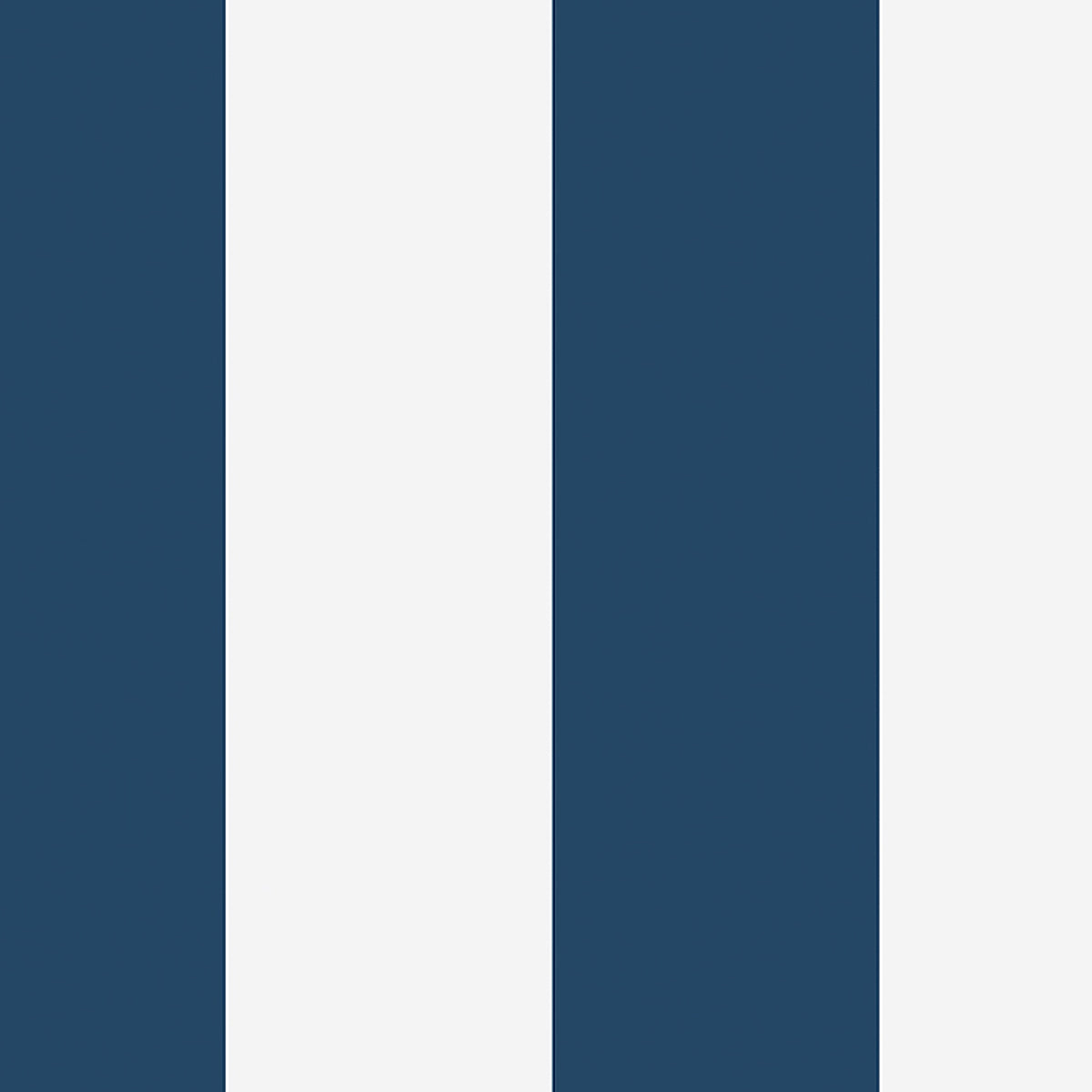 Orust Stripe navy cabana stripe wallpaper by Boråstapeter for Schumacher, classic blue and white wide stripe pattern roll.