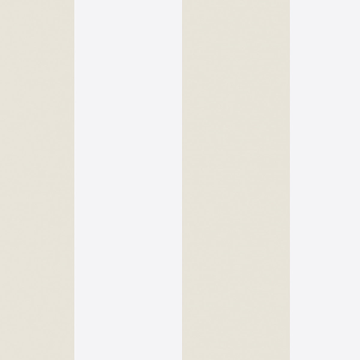 Orust Stripe sand cabana stripe wallpaper by Boråstapeter for Schumacher, shown in a neutral sand and white colorway, classic vertical stripes.