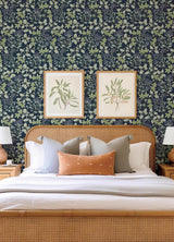 Mildred Indigo by Scott Living Botanical Trail Wallpaper- A-Street Prints 4155-72814