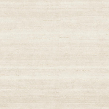 First Light Ivory striated non woven wallpaper roll and bathroom installation view