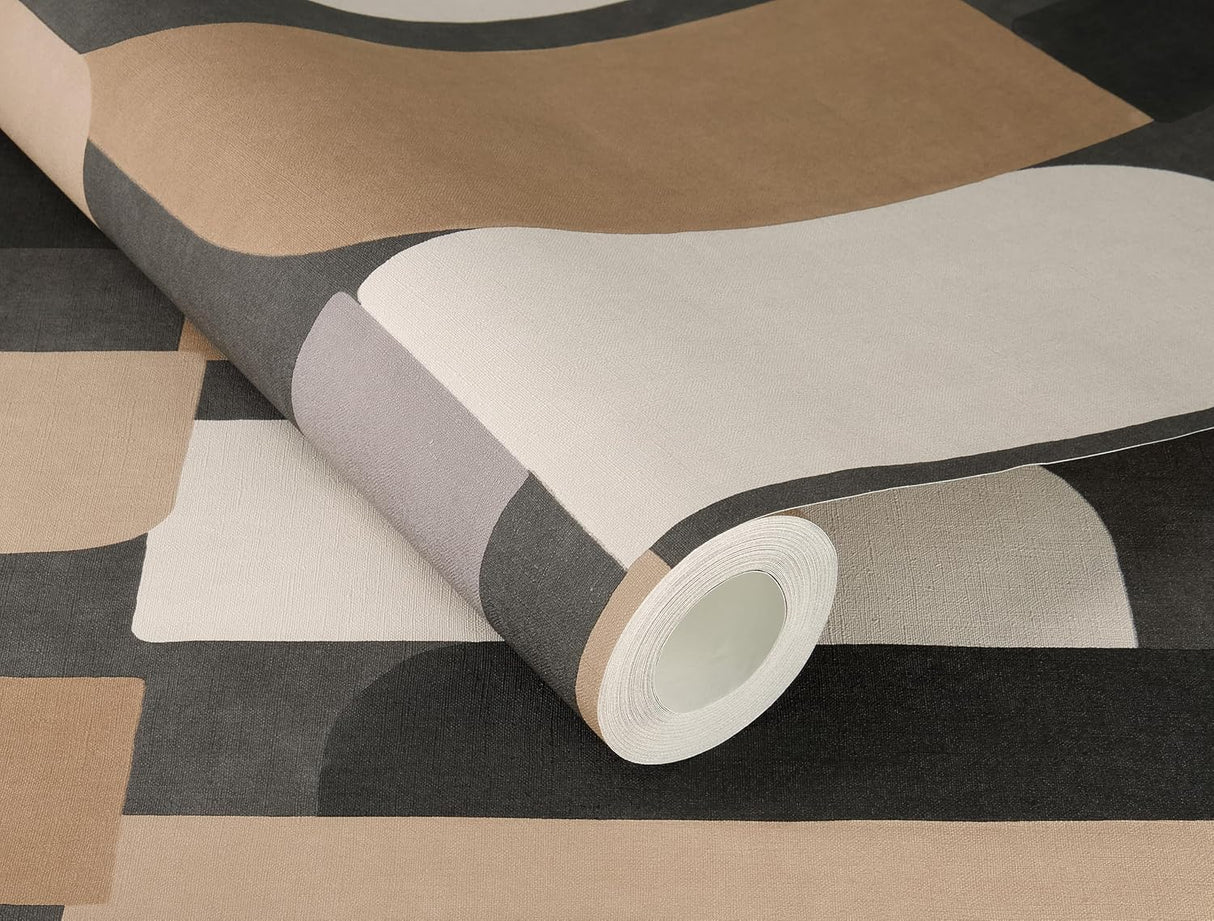 Derain Charcoal by Rasch Geometric Wallpaper – Brewster Home Fashions RH330533