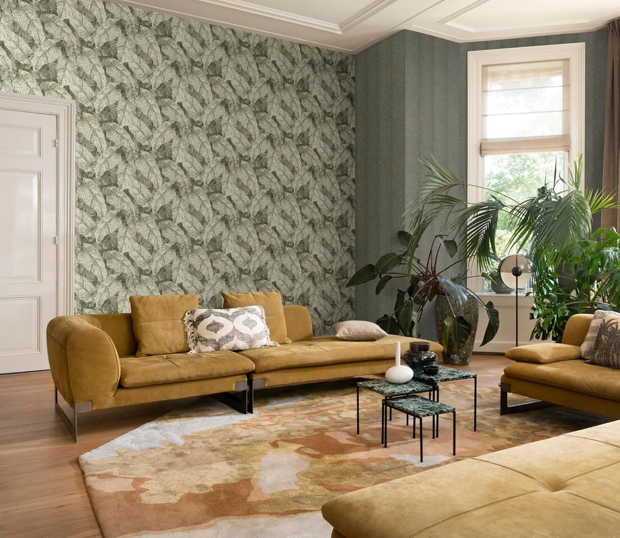 Galner Moss by Rasch Tropical Botanical Leaves Wallpaper – Brewster RH720549