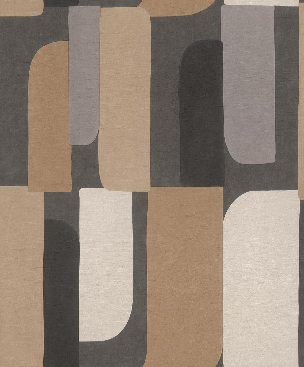 Rasch Derain Charcoal geometric wallpaper roll and pattern
