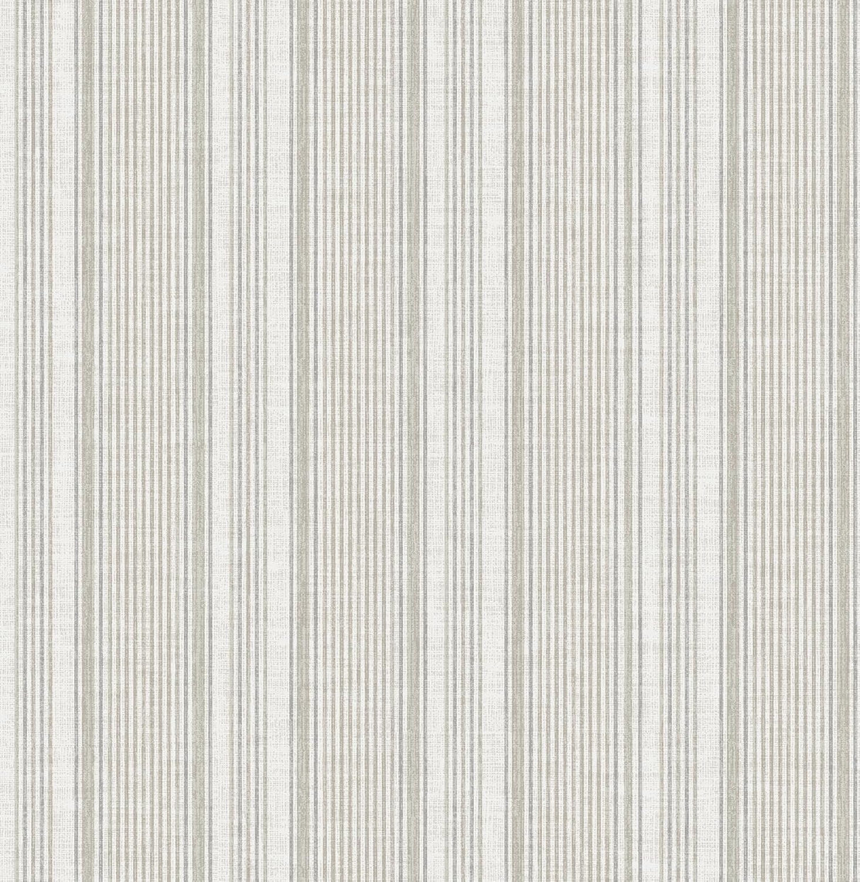 Ayanna Neutral Striped Wallpaper pattern in taupe/grey on cream, 20.5 in x 33 ft roll