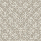 Frances Taupe Fishscale Wallpaper roll and pattern