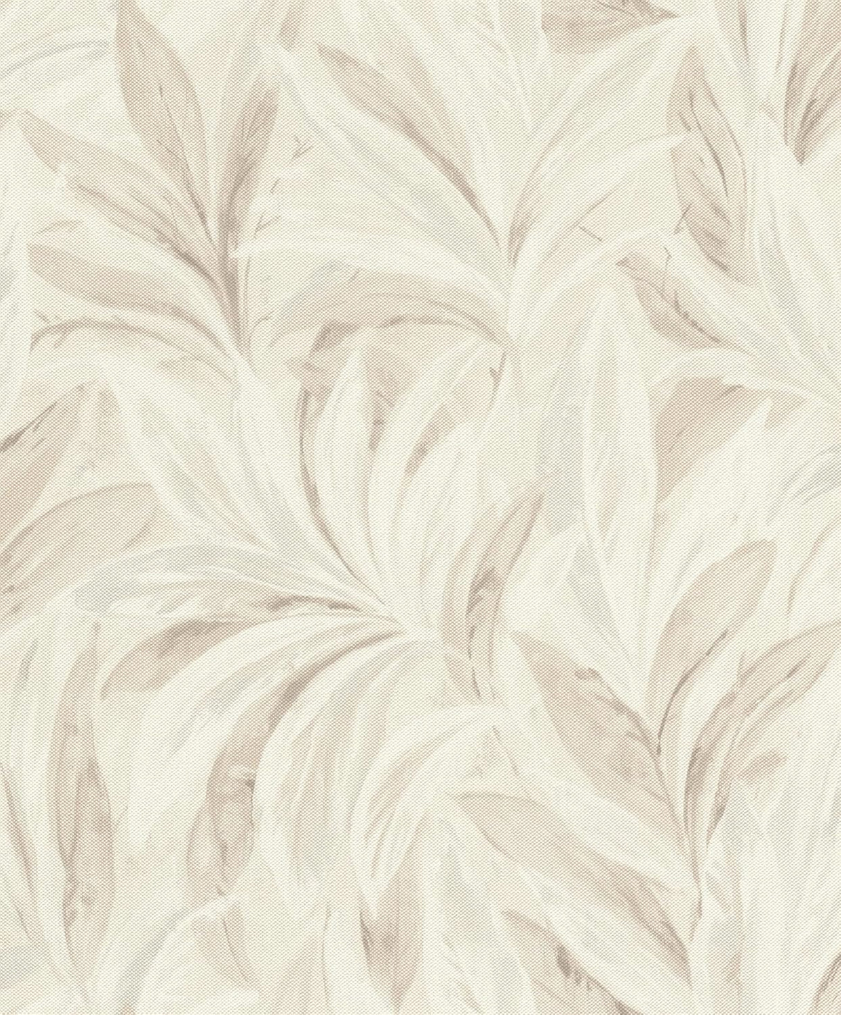 Rasch Rennie Ivory Leaves wallpaper roll and room setting