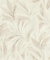 Rasch Rennie Ivory Leaves wallpaper roll and room setting