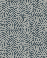 A-Street Prints Gabriel Teal Fern non woven wallpaper with metallic effect, roll and pattern view