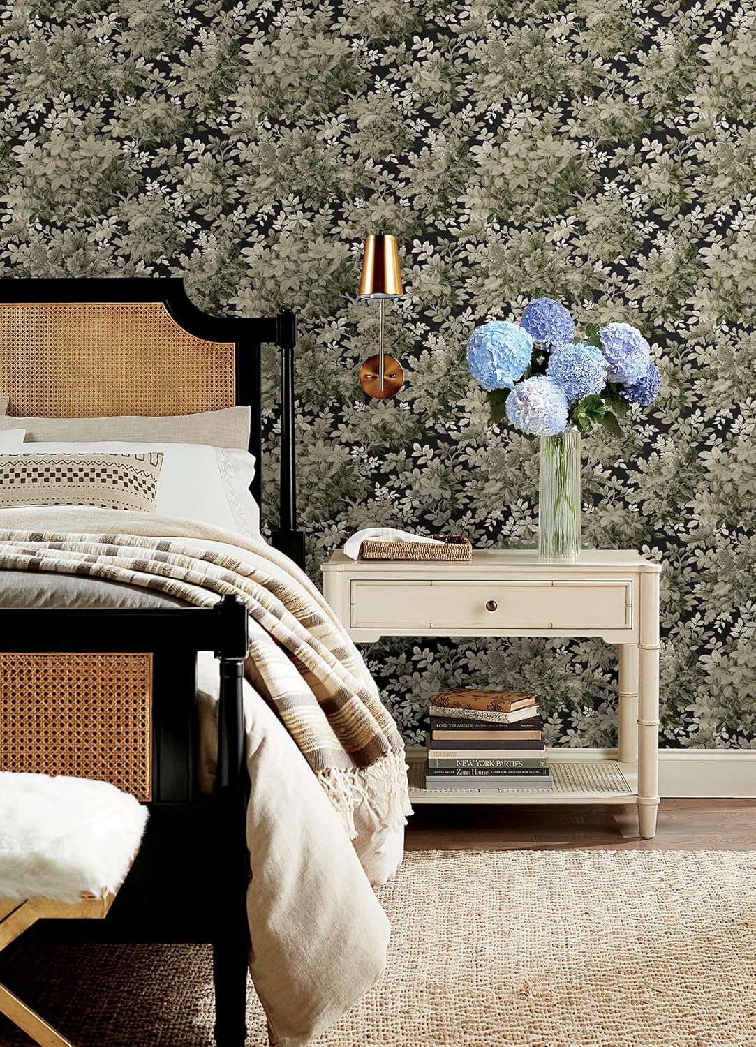 Greenwood Black by A-Street Prints Deciduous Wallpaper – A-Street Prints 4147-80005