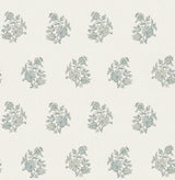 Overbrook Sage Bouquet Toss Wallpaper roll by A‑Street Prints, floral block-print motif in sage on white.