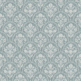 Frances Blue Fishscale Wallpaper roll and pattern view – A-Street Prints AST6351