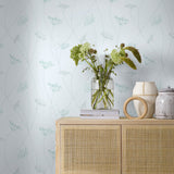 Queen Anne Mineral by Boråstapeter Delicate Wildflower Wallpaper – Schumacher 9302