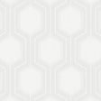 Graphic Hexagon wallpaper in Bone by Boråstapeter for Schumacher, featuring a subtle modern hexagon geometric pattern in a neutral colorway.