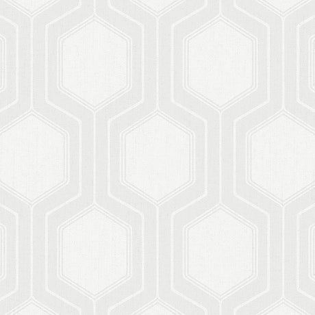 Graphic Hexagon wallpaper in Bone by Boråstapeter for Schumacher, featuring a subtle modern hexagon geometric pattern in a neutral colorway.