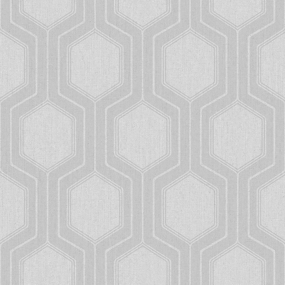 Graphic Hexagon grey wallpaper by Boråstapeter for Schumacher, modern geometric hexagon pattern wallcovering.