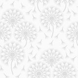 Grey dandelion print non-woven wallpaper by Boråstapeter for Schumacher, styled in a modern living room.