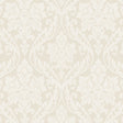 Firenze sand-colored damask wallpaper by Boråstapeter for Schumacher, classic Renaissance-inspired design