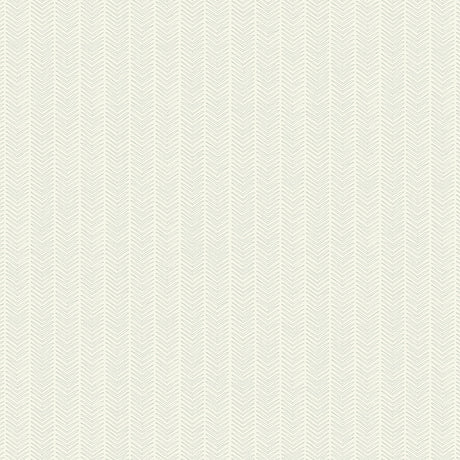 Chevron Sketch Leaf wallpaper by Boråstapeter for Schumacher, subtle chevron pattern in light green tones, roll and detail view.