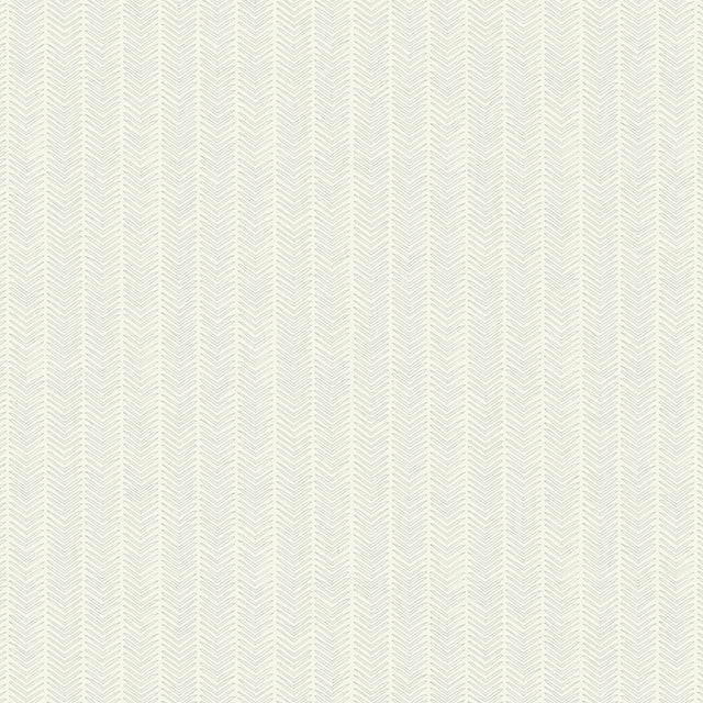 Chevron Sketch Leaf wallpaper by Boråstapeter for Schumacher, subtle chevron pattern in light green tones, roll and detail view.
