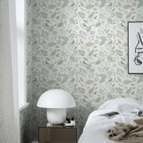 Leaf Rhapsody Slate by Boråstapeter Botanical Wallpaper – Schumacher 9331