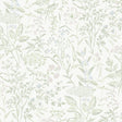 Delicate Dance wallpaper in Leaf by Boråstapeter for Schumacher, featuring Queen Anne's lace and wildflowers in a soft botanical design.