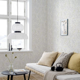 Delicate Dance Grey and Yellow by Boråstapeter Floral Wallpaper – Schumacher 9337