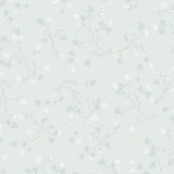 Fresh Air wallpaper in Mineral by Boråstapeter for Schumacher, featuring delicate corn lily blossoms in a light, breezy pattern.