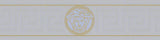 Magesty Silver Sea by Versace Volume 5 Metallic Medallion Wallpaper Border – Versace 935225X-Sample