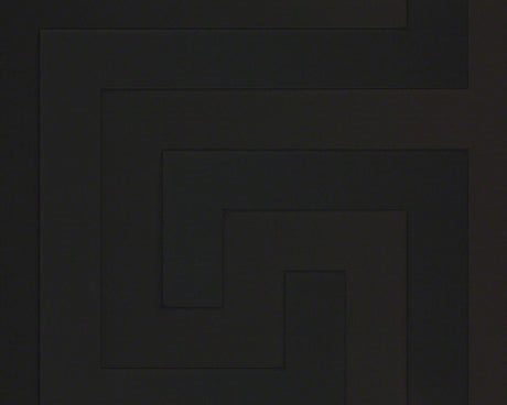 Versace Eternity wallpaper in Glamorous Night, glossy black Greek key pattern