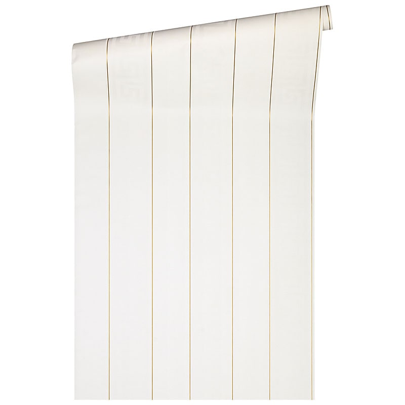 Valor Seashell by Versace Volume 5 Greek Key Stripe Wallpaper – Versace 935241X-Sample